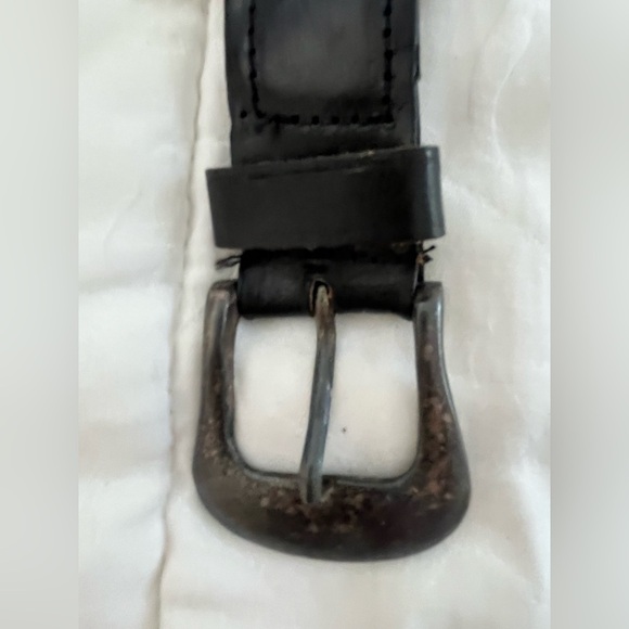 Vintage black leather braided belt rope Small - Picture 3 of 5